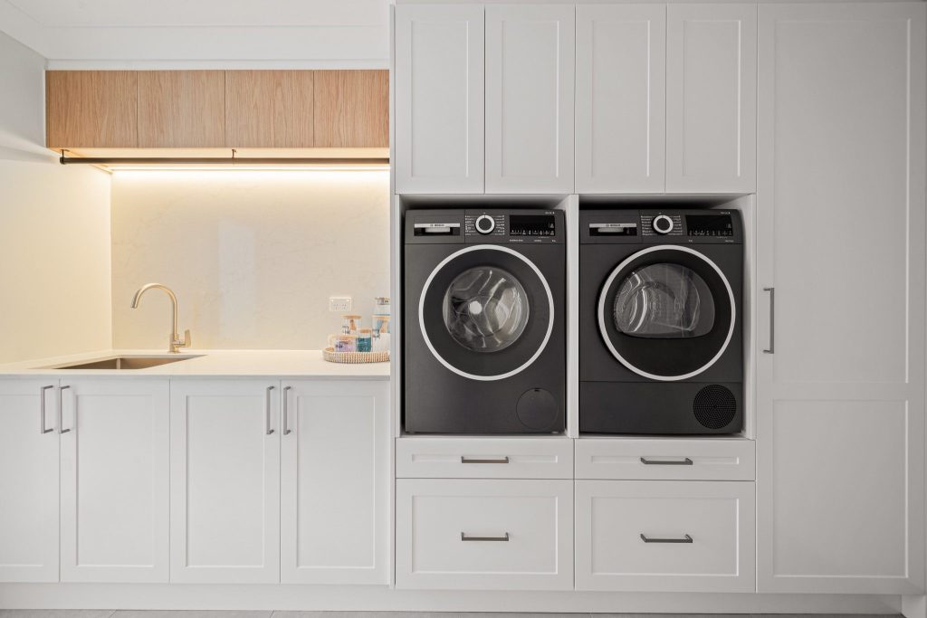 Custom laundry joinery in a kellyville family home