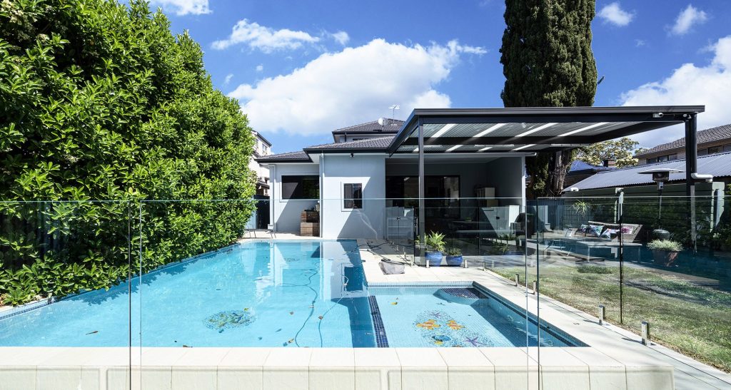 Earlwood extension connecting the new living space to a covered alfresco