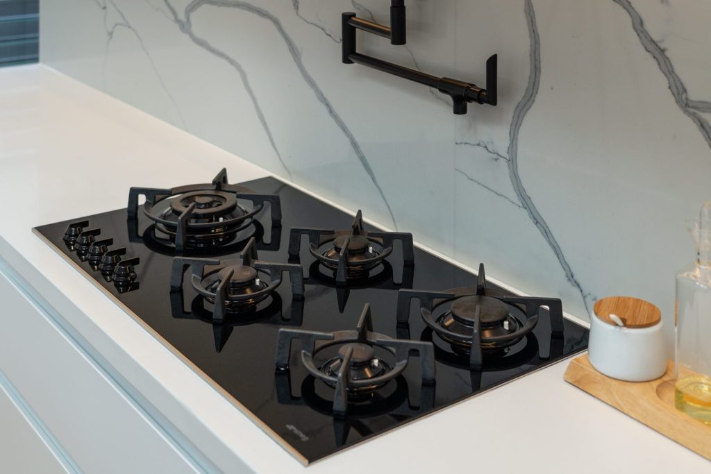 Custom kitchen with integrated appliances and clean lines