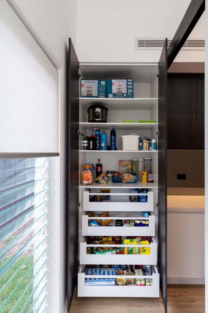 Custom storage solutions in this beautifully renovated home showcasing quality craftsmanship and attention to detail